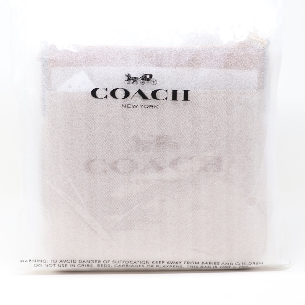 New Coach Kitt Horse and Carriage Jacquard and Leather Crossbody Bag Amber - Picture 2 of 13